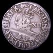 London Coins : A153 : Lot 1987 : Shilling Charles I York Mint type 1 EBOR above square-topped shield, mintmark Lion S.2870 Fine with ...