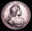London Coins : A153 : Lot 2072 : Spanish Fleet destroyed off Cape Passaro 1718 45mm diameter in silver Eimer 481 Obverse Bust right l...