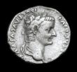 London Coins : A153 : Lot 2084 : Ar denarius.  Tiberius.  C, 14-37 AD  Lugdunum.  Rev;  PONTIF MAXIM; Pax-Livia figure seated r. on c...