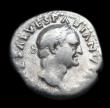 London Coins : A153 : Lot 2085 : Ar denarius.  Vespasian.  C, 69-70 AD  Rome.  Rev;   IVDAEA in exergue, trophy; to right, Judaea sea...