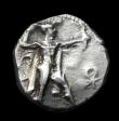 London Coins : A153 : Lot 2087 : Ar stater.  Cyprus. Kition. Baalmelek II. C, 425-400 BC.  Obv; Herakles in fighting stance right, ho...