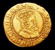 London Coins : A153 : Lot 2111 : Halfcrown Gold James I Second Coinage, Fifth Bust S.2631 Fine with a weak area at 2 o'clock