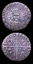 London Coins : A153 : Lot 2137 : Penny Henry VI First Reign, Rosette-Mascle issue, York Mint, Archbishop Kemp, Crosses by hair, no ro...