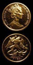 London Coins : A153 : Lot 2163 : Isle of Man 1/20 Angel (2) 1994, 1995 KM#393 both lustrous UNC