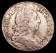 London Coins : A153 : Lot 2177 : Crown 1696 Third Bust, First Harp, ESC 94 GVF/VF with some underlying lustre, the reverse with very ...