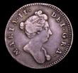 London Coins : A153 : Lot 2196 : Farthing Pattern or medalet Mary in silver Montagu 18, legend MARIA.II.DEI.GRA. Reverse Rose EX CAND...