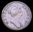 London Coins : A153 : Lot 2197 : Farthing Pattern or medalet Mary in silver Montagu 19, legend MARIA.II.DEI.GRA. Reverse Moon and clo...