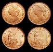 London Coins : A153 : Lot 2199 : Farthings (3) 1894 Freeman 569 dies 7+F Lustrous A/UNC, 1883 Perfect F in F:D: as Freeman 551 dies 7...