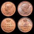 London Coins : A153 : Lot 2212 : Half Farthings (3) 1847 Small 7 in date, as Peck 1596, AU/UNC with some lustre and a tone spot on th...