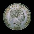 London Coins : A153 : Lot 2221 : Halfcrown 1817 Small Head Milled edge Proof ESC 619 toned UNC with some edge nicks and some remainin...