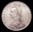 London Coins : A153 : Lot 2229 : Halfcrown 1891 ESC 724 UNC and lustrous the reverse with some light cabinet friction and a small ton...