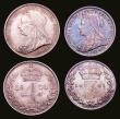London Coins : A153 : Lot 2255 : Maundy Odds 1901 (4) Fourpence, Threepence and Twopence (2) an assembled group NEF to A/UNC the Thre...