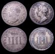 London Coins : A153 : Lot 2258 : Maundy Set 1686 ESC 2381 Fourpence GVF nicely toned, Threepence GF toned, Twopence Good Fine, Penny ...
