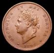 London Coins : A153 : Lot 2272 : Penny 1826 Reverse C Thick line on Saltire Peck 1427 EF with a tone spot on the King's hair, sc...