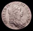 London Coins : A153 : Lot 2279 : Shilling 1697 Third Bust ESC 1102 UNC and lustrous with some adjustment lines