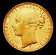 London Coins : A153 : Lot 2316 : Sovereign 1871S George and the Dragon, Horse with long tail, Small B.P. S.3858A VF 