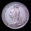 London Coins : A153 : Lot 2336 : Threepence 1893 Jubilee Head ESC 2103 EF/GEF the obverse with some hairlines and an olive tone, the ...