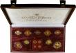 London Coins : A153 : Lot 2433 : United Kingdom Golden Jubilee Gold Proof Set 2002 very impressive Royal Mint issue comprising 2002 &...