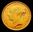 London Coins : A153 : Lot 2893 : Half Sovereign 1884 Marsh 458 Good Fine with a thin scratch on the obverse and a die flaw on the rev...