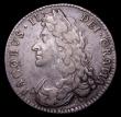 London Coins : A153 : Lot 2917 : Halfcrown 1687 TERTIO ESC 498 Good Fine or better with some light haymarking