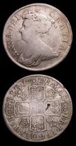 London Coins : A153 : Lot 3062 : Halfcrowns (2) 1713 Plain in angles ESC 583 VG/NF, 1714 Roses and Plumes ESC 585 VG the reverse slig...
