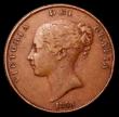 London Coins : A153 : Lot 3158 : Penny 1858 Large Rose Ornamental Trident, Small Date with WW unlisted by Peck, believed to be only a...