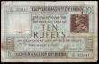 London Coins : A153 : Lot 331 : India 10 rupees KGV issued 1923 series B/77 303441, Denning signature, Pick5b, surface dirt, Fine, t...