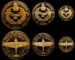London Coins : A153 : Lot 837 : Battle of Britain 25th Anniversary Commemorative Medals a 3-piece set undated (1965) in 18 carat gol...