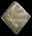 London Coins : A154 : Lot 1675 : Shilling Charles I Newark 1645 besieged S.3143 Fine with some old thin scratches and very light pitt...