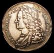 London Coins : A154 : Lot 1747 : Crown 1743 Roses ESC 124 GVF toned the reverse with a small edge crack and a small silvered area on ...