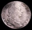 London Coins : A154 : Lot 2130 : Halfcrown 1698 UNDECIMO edge ESC 555 Near Fine/Fine, weak on the French shield, Excessively Rare, ra...