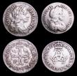 London Coins : A154 : Lot 2312 : Maundy a mixed date set Charles II comprising Fourpence 1679 ESC 1851 GF with some haymarking, Three...
