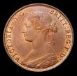 London Coins : A155 : Lot 1069 : Halfpenny 1861 Freeman 282 dies 7+G UNC with traces of lustre