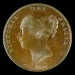London Coins : A155 : Lot 1185 : Penny 1858 8 over3 (now thought to be 8 over 2) Peck 1515 UNC with attractive toning over traces of ...