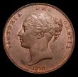 London Coins : A155 : Lot 1186 : Penny 1858 Large Date, No WW 1 over smaller 1 with a small raised dot below the 1 of the date NEF, u...