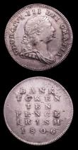 London Coins : A155 : Lot 2256 : Ireland Ten Pence Bank Tokens (2) 1806 S.6617 NEF/EF with some light haymarking, 1813 S.6618 A/UNC a...