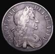 London Coins : A155 : Lot 556 : Crown 1683 TRICESIMO QVINTO ESC 66 Fine or slightly better with grey tone, evenly struck, unusual fo...