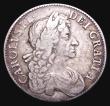 London Coins : A155 : Lot 557 : Crown 1683 TRICESIMO QVINTO ESC 66 Fine with some weakness at the top of the reverse, Ex-Alan Barr C...