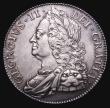 London Coins : A155 : Lot 571 : Crown 1743 Roses ESC 124 VF or better/GVF with some hairline scratches in the obverse field