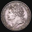 London Coins : A155 : Lot 575 : Crown 1822 TERTIO ESC 252 a prooflike early strike with an attractive and colourful tone AU/GEF, the...