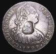 London Coins : A155 : Lot 577 : Dollar George III Octagonal Countermark on a Peru 8 Reales 1797 (Lima) ESC 140A Countermark Fine hos...
