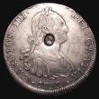 London Coins : A155 : Lot 578 : Dollar George III Oval Countermarked on Bolivia (Potosi) 8 Reales 1792 PTS ESC 131 countermark NVF h...