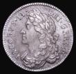 London Coins : A155 : Lot 590 : Halfcrown 1686 SECVNDO ESC 494 VF with a series of thin scratches visible under magnification, and s...