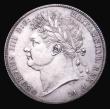 London Coins : A155 : Lot 616 : Halfcrown 1821 ESC 628 UNC the obverse with small contact marks on the King's chin and a small ...