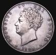 London Coins : A155 : Lot 619 : Halfcrown 1828 ESC 648 NVF/VF toned, the obverse with some light hairlines, Rare
