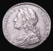 London Coins : A155 : Lot 650 : Shilling 1732 Roses and Plumes ESC 1196 VF with a pleasing tone, struck slightly off-centre