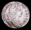 London Coins : A155 : Lot 669 : Sixpence 1697B First Bust, Later Harp, Small Crowns ESC 1155 NEF toned