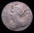 London Coins : A155 : Lot 674 : Sixpence 1707 Plain in angles ESC 1587 NEF/EF with a deep and colourful tone
