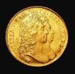 London Coins : A155 : Lot 857 : Five Guineas 1693 Obverse conjoined busts of joint monarchs right.  GVLIELMVS ET MARIA DEI GRAT...