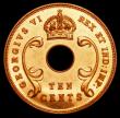 London Coins : A156 : Lot 1157 : East Africa 10 Cents 1942 VIP Proof/Proof of record, KM#26.2 nFDC retaining almost full original min...